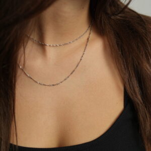 Long Silver Necklace